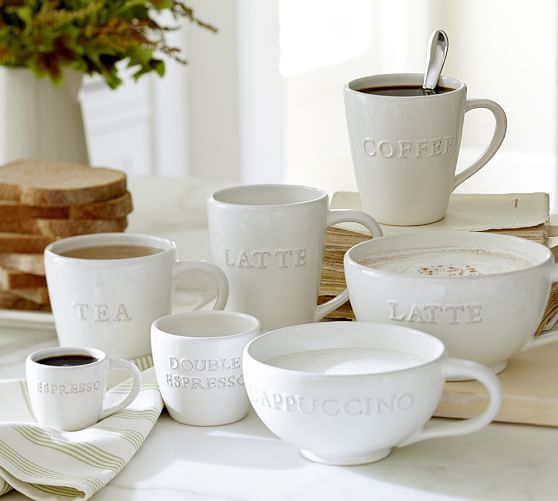 pottery barn tea cups