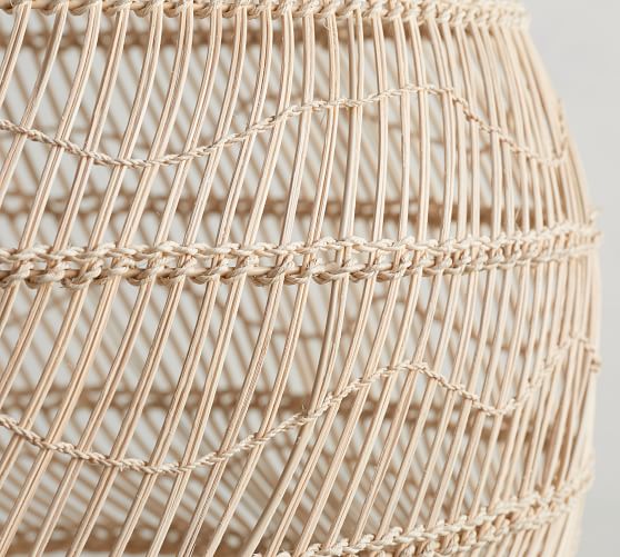 pottery barn rattan chandelier