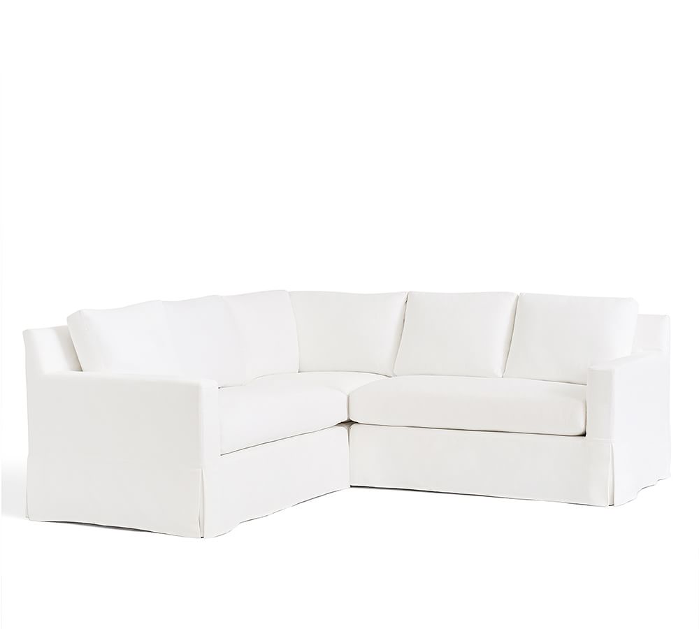 York Square Arm Sectional Slipcovers Pottery Barn