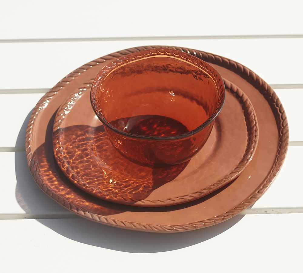 Rope Outdoor Dinnerware, Terra Cotta Pottery Barn