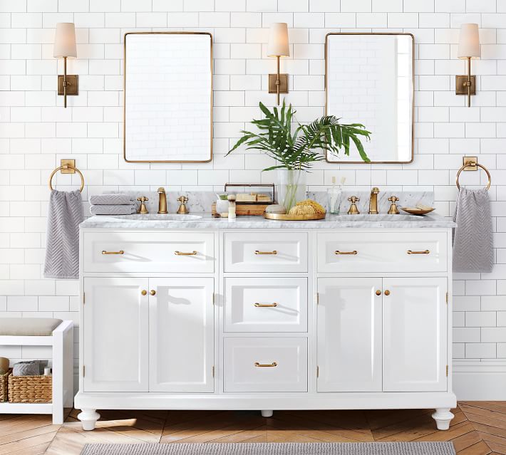 white bathroom stool with storage