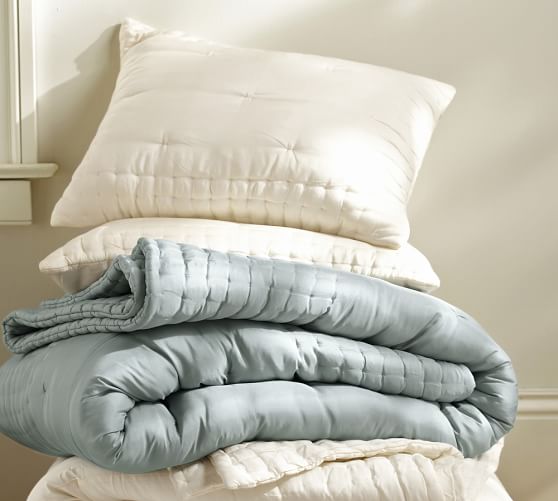 pottery barn silk duvet