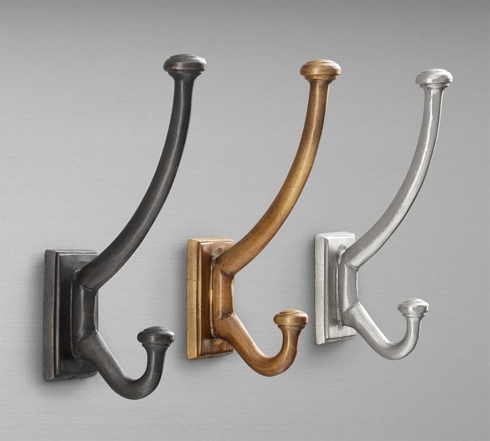 Pitted Metal Wall Hook Pottery Barn