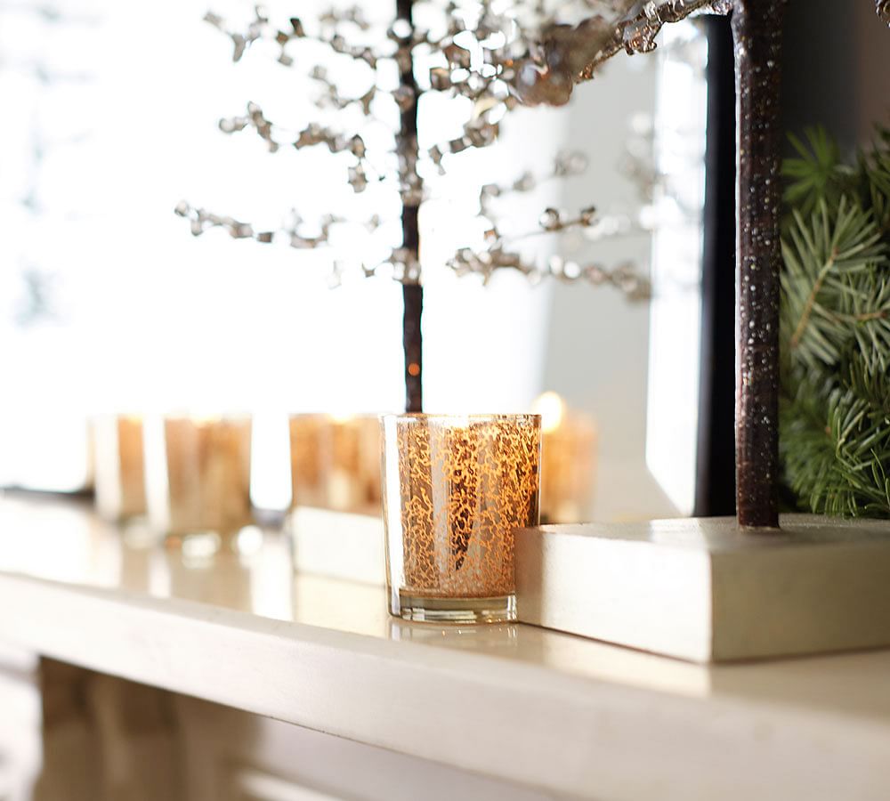 Mercury Glass Votive Candle, Set of 6 Pottery Barn
