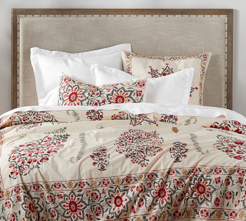 pottery barn embroidered duvet