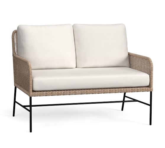 rattan patio loveseat