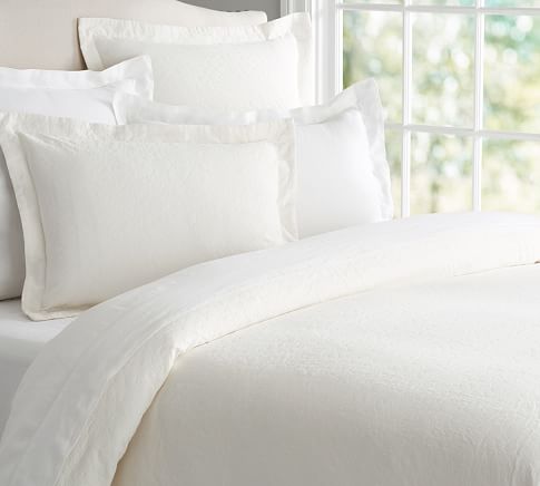 Pebble Matelasse Patterned Duvet Cover & Sham | Pottery Barn