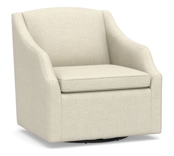 pottery barn emma swivel chair