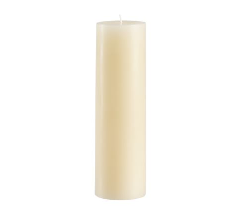 Unscented Wax Pillar Candle, Ivory - 3 x 10