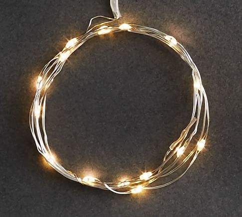 Mini Led String Lights, Silver, Set of 2, 5 Ft