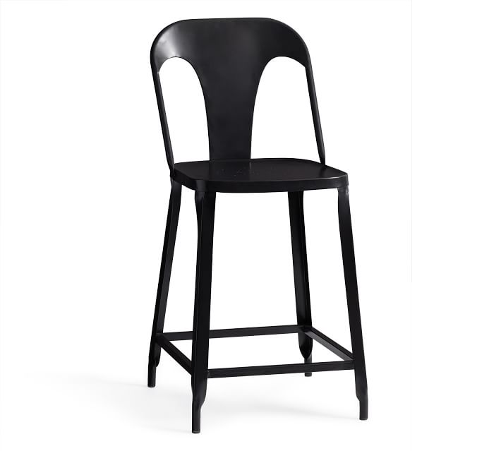 pottery barn metal bar stools