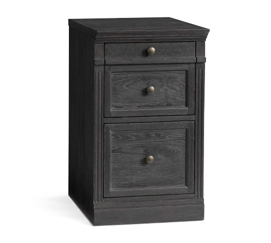 black wood filing cabinet