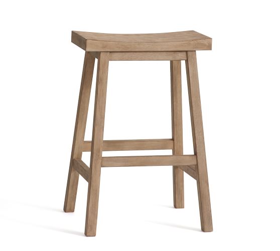 pottery barn wood bar stools