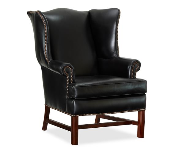 black wing chair