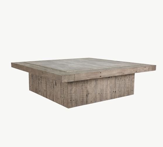 reclaimed square coffee table