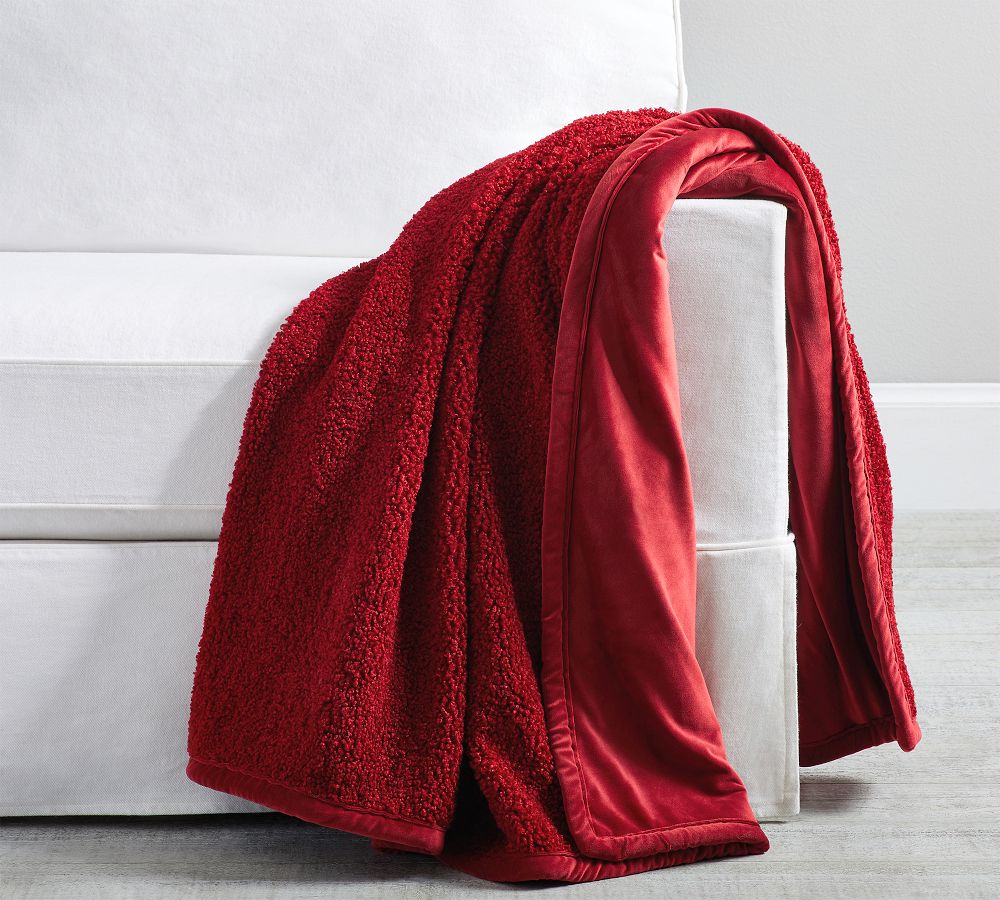 Cozy Teddy Faux Fur Throw Blanket Pottery Barn