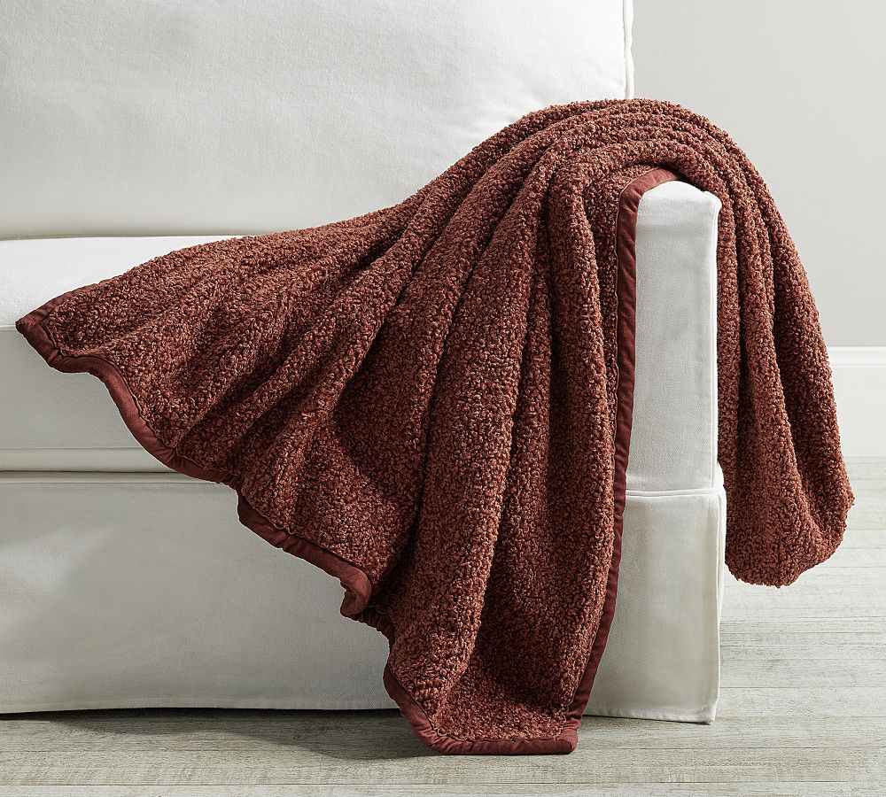Cozy Teddy Faux Fur Throw Blanket Pottery Barn