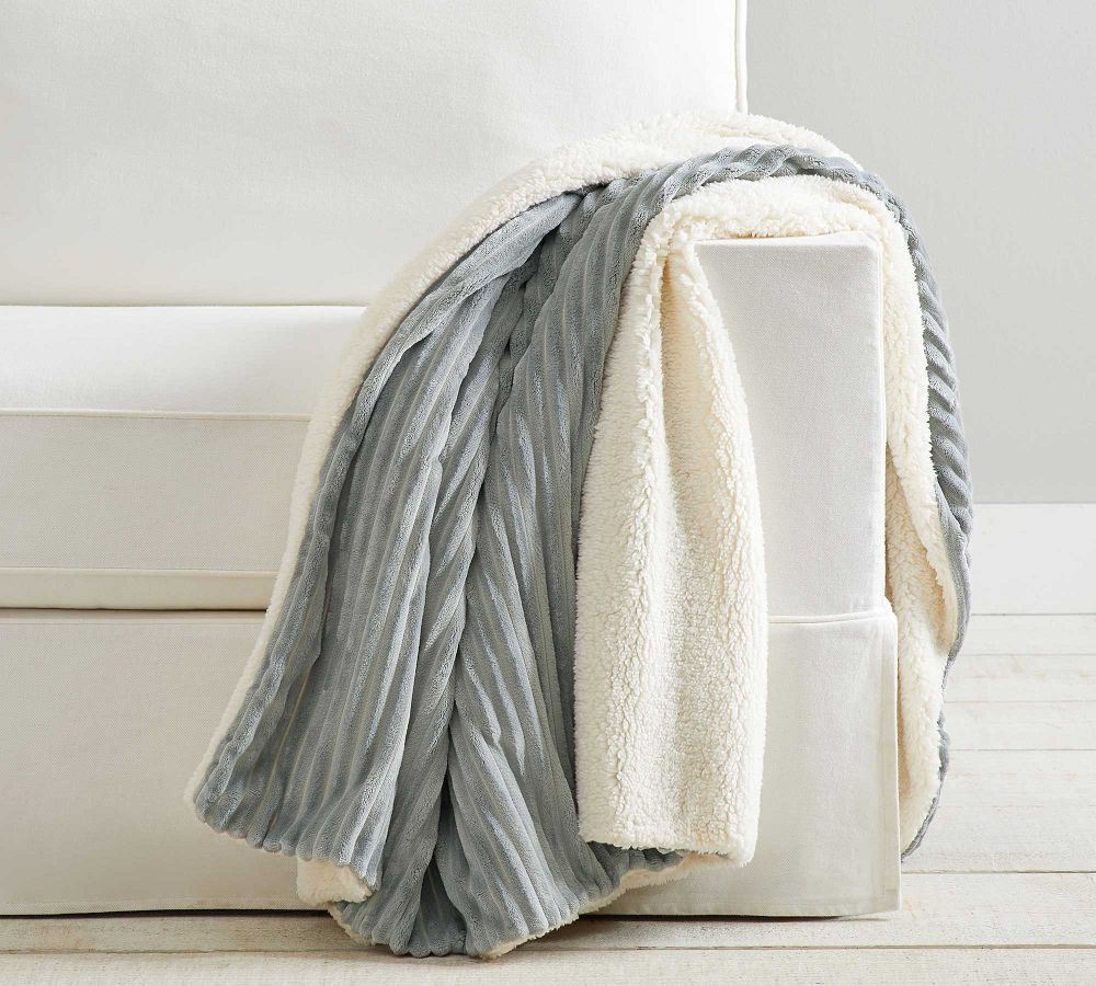 Ridgeline Sherpa Back Throw Pottery Barn