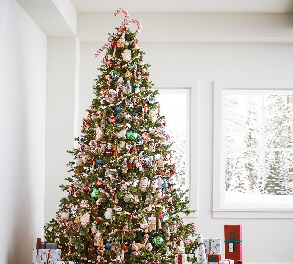 Pre-Lit Rockford Pine Faux Christmas Trees | Pottery Barn