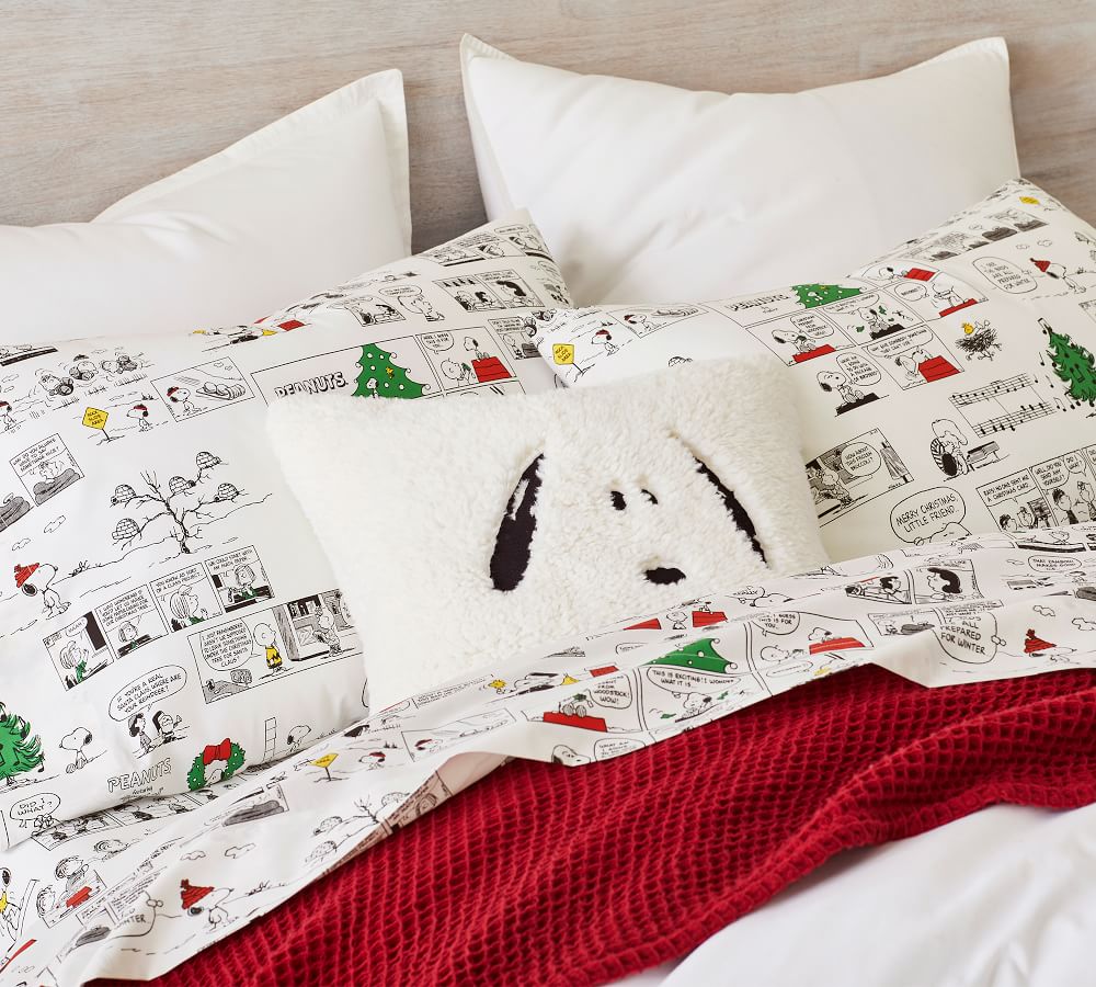 Peanuts™ Holiday Percale Sheet Set | Pottery Barn