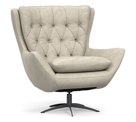 wells leather swivel desk chair