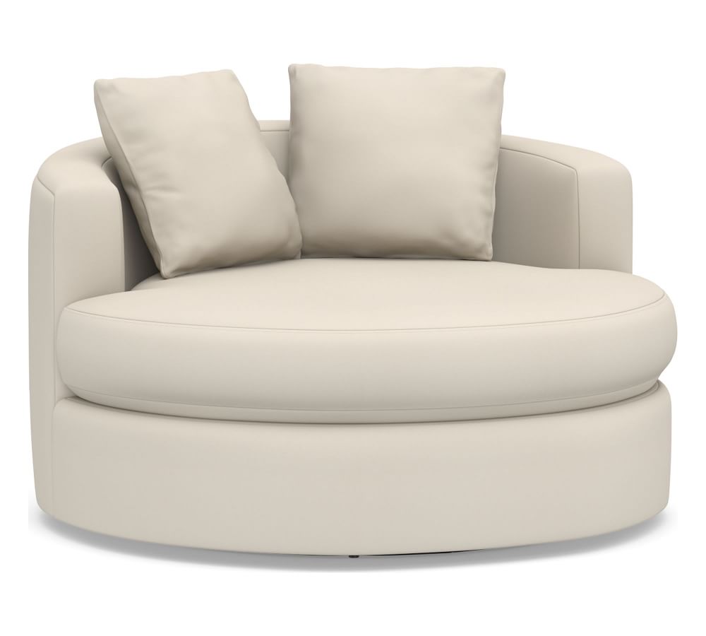 cream round swivel chair