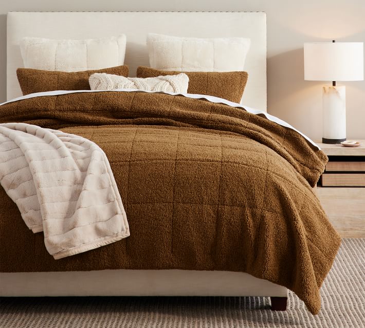 Teddy Faux Fur Quilt | Pottery Barn