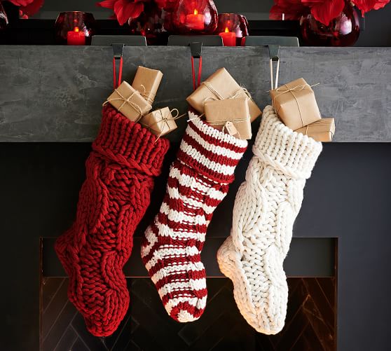 Colossal Handknit Stockings | Pottery Barn