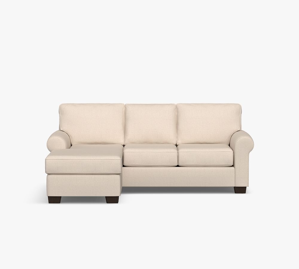 Buchanan Roll Arm Upholstered Sofa with Reversible Chaise Sectional