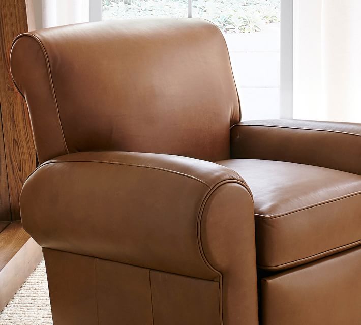 Manhattan Leather Recliner Pottery Barn