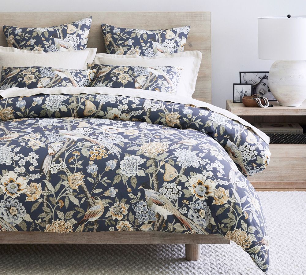 Bloom Floral Cotton Sateen Duvet Cover | Pottery Barn