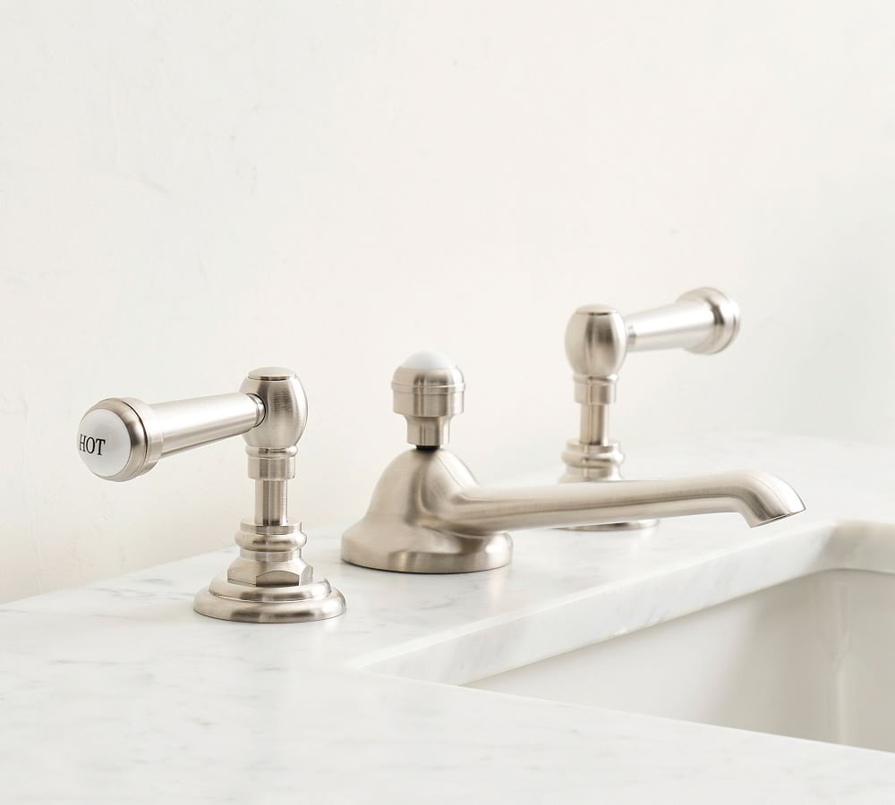 Sussex Lever Handle Widespread Bathroom Sink Faucet Pottery Barn