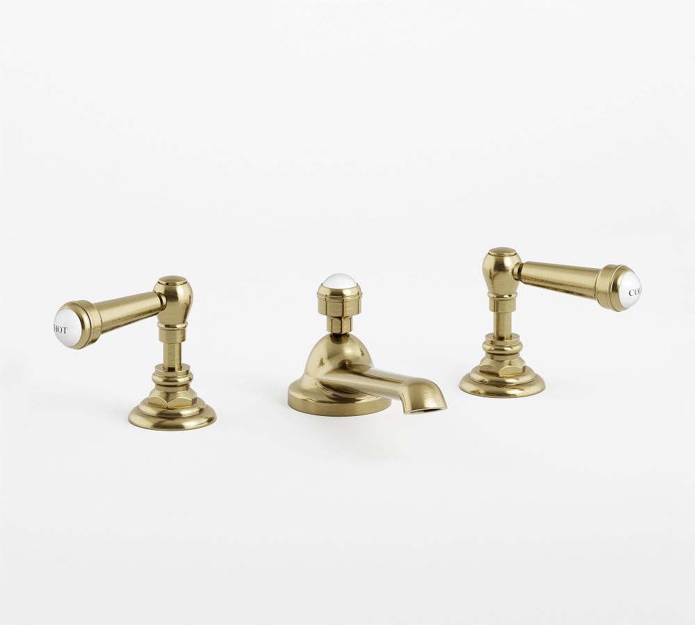 Sussex Lever Handle Widespread Bathroom Sink Faucet Pottery Barn