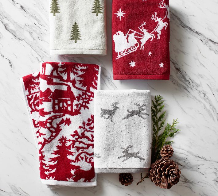 reindeer bath towels