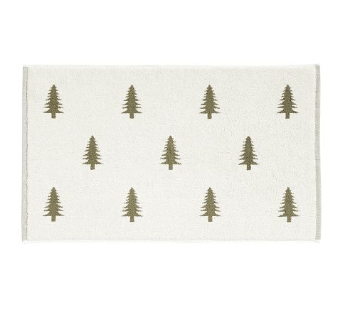 Pine Tree Reversible Jacquard Towels | Pottery Barn