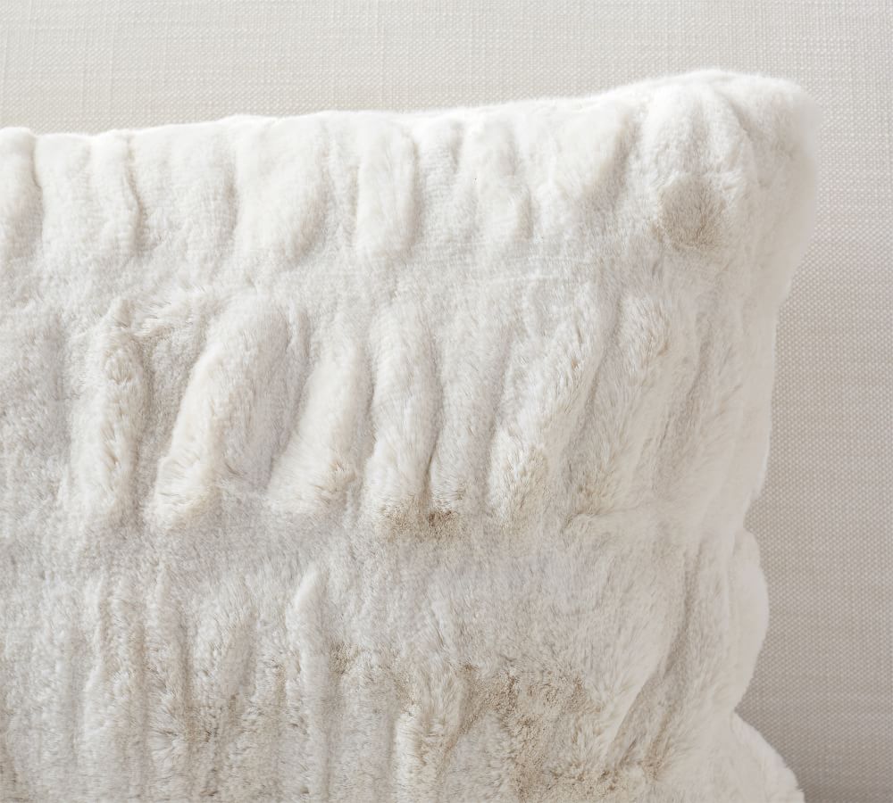 Faux Fur Ruched Pillow Covers Pottery Barn