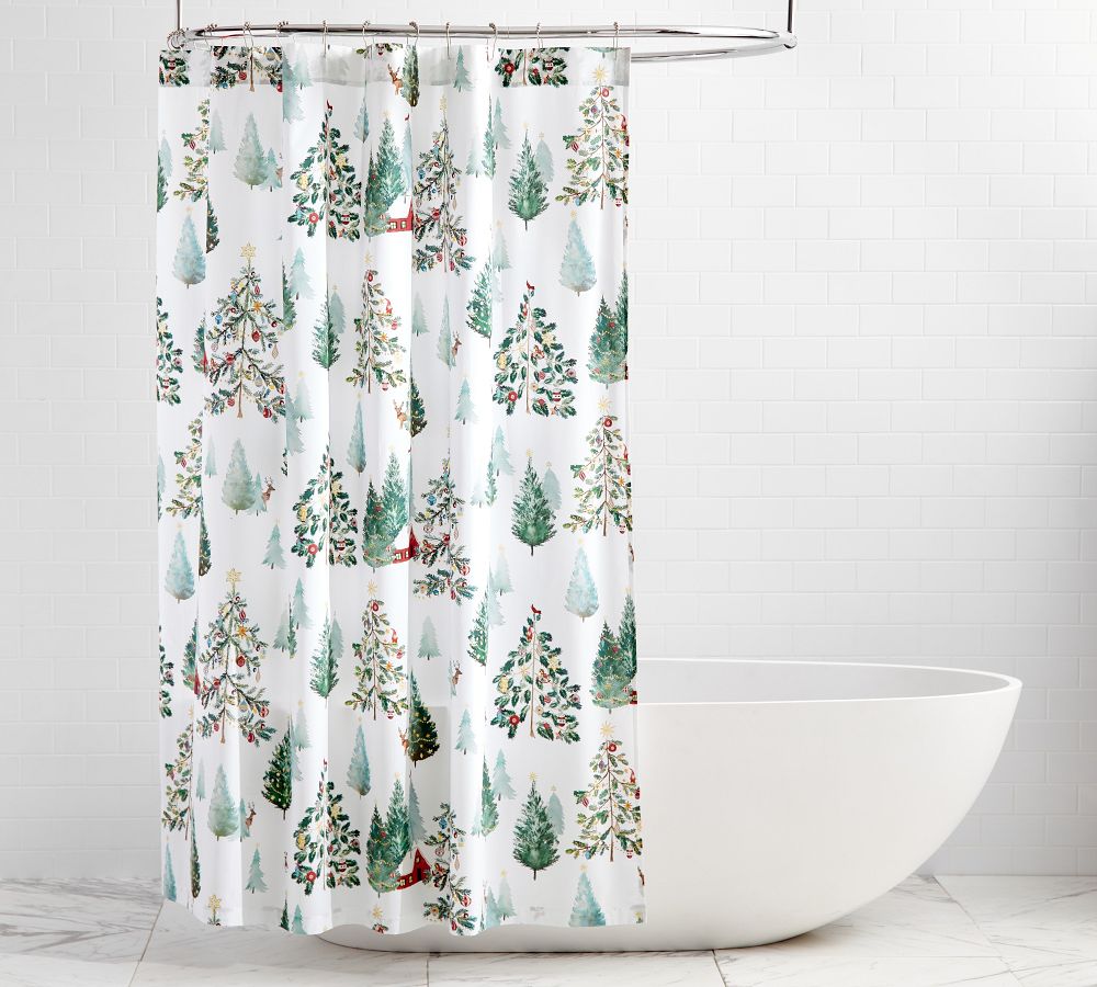 Christmas in the Country Shower Curtain Pottery Barn