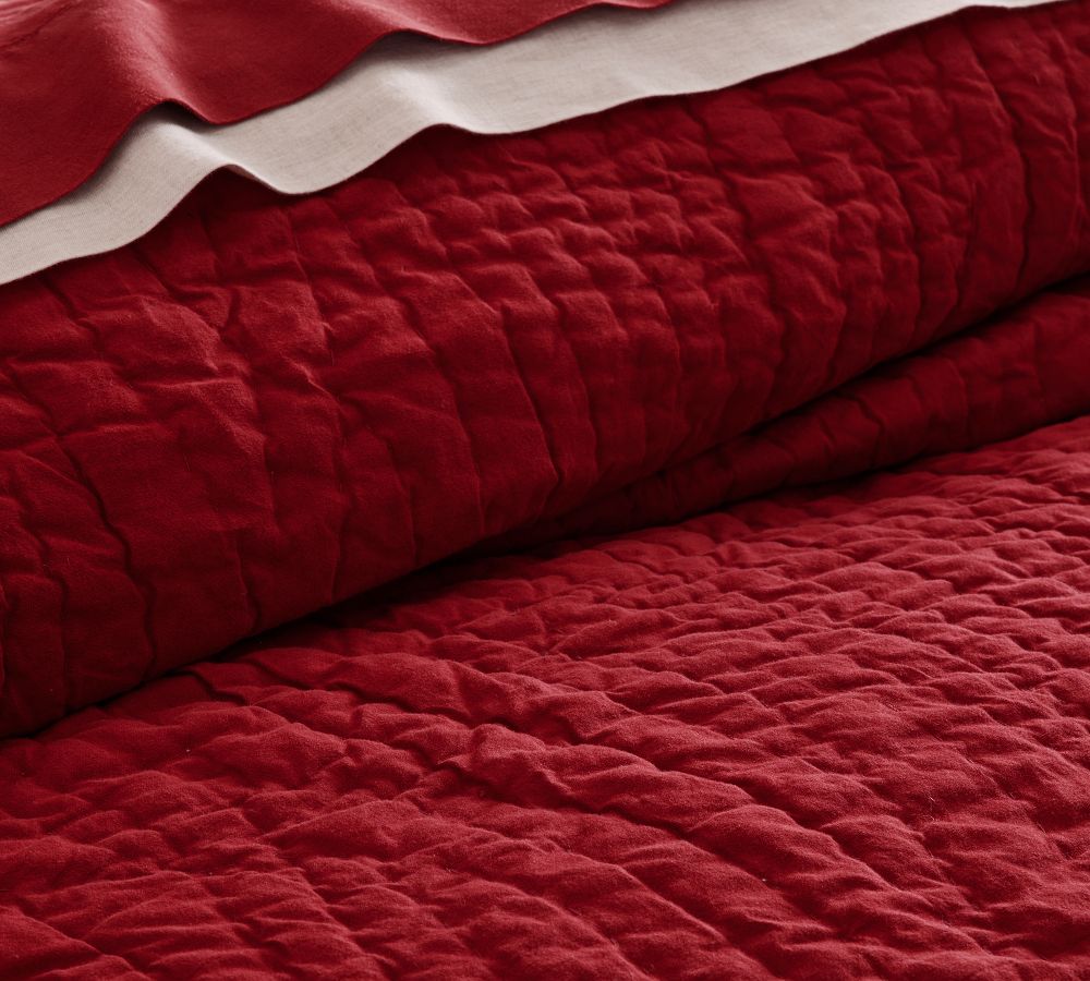 Belgian Flax Linen Handcrafted Quilt Pottery Barn