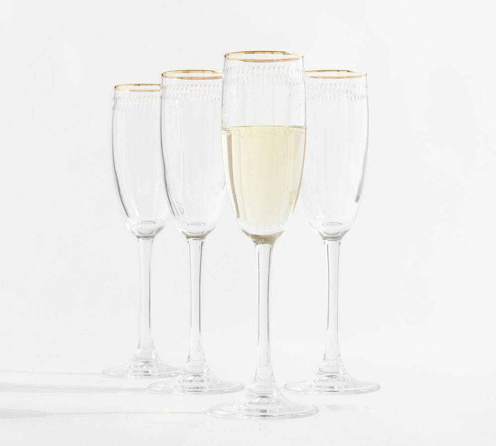 Pottery Barn Champagne Flutes