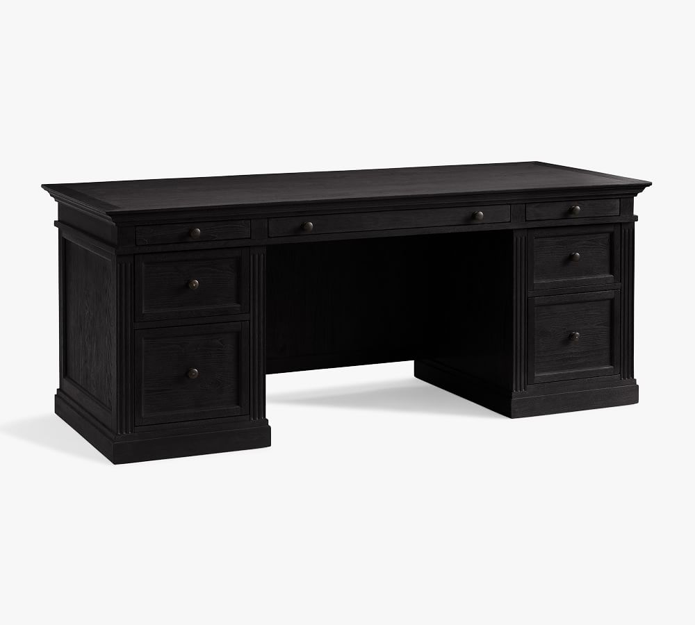 Livingston 75" Executive Desk with Drawers Pottery Barn