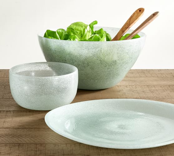 pottery barn green bowl