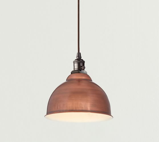 copper bell pendant light