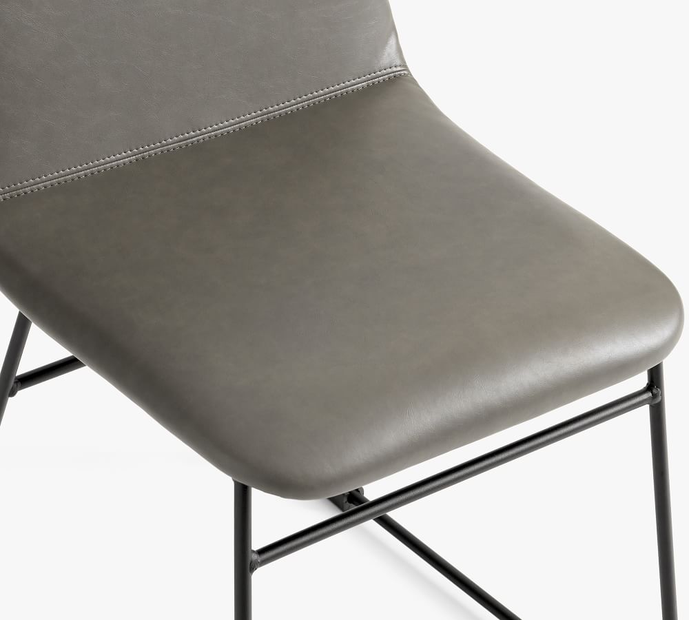 Zoe Leather Dining Chair Pottery Barn