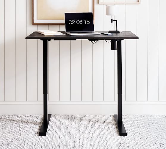 pottery barn wood standing desk