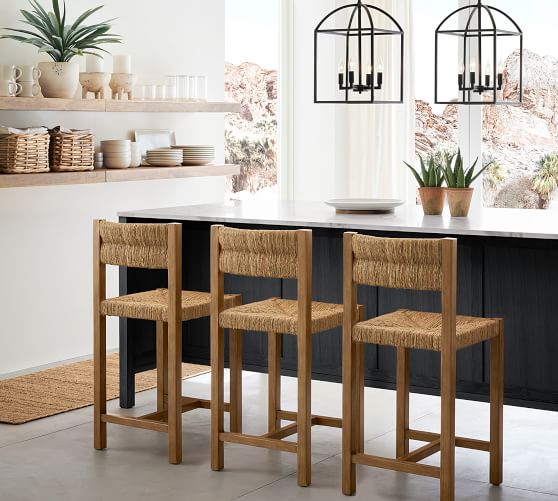 pottery barn island stools