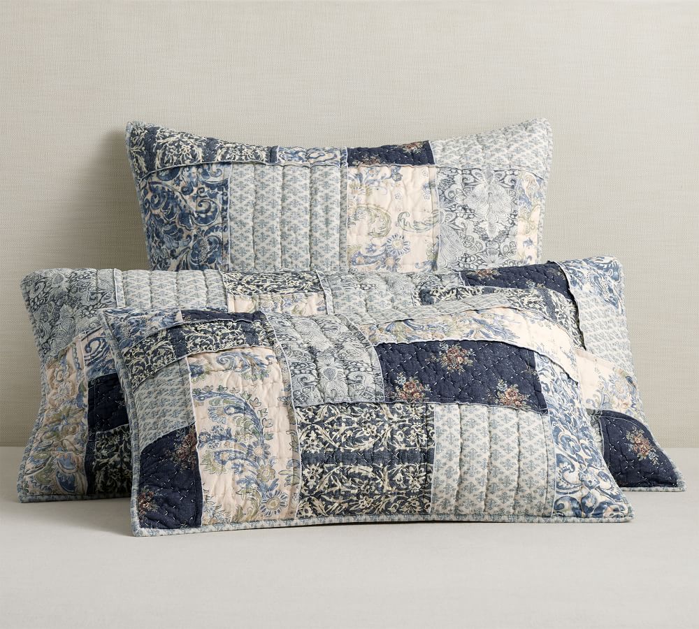Delaney Patchwork Pillow Sham Pottery Barn
