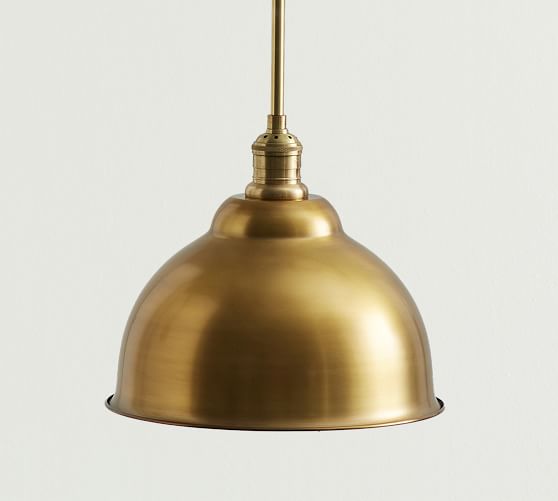 pottery barn brass pendant