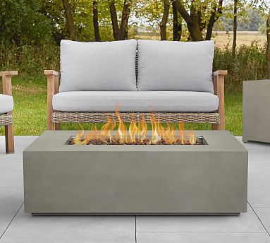 42 cast concrete rectangle fire pit