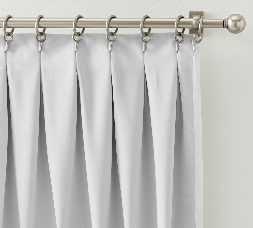 Emery Linen Pinch Pleat Blackout Curtain | Pottery Barn