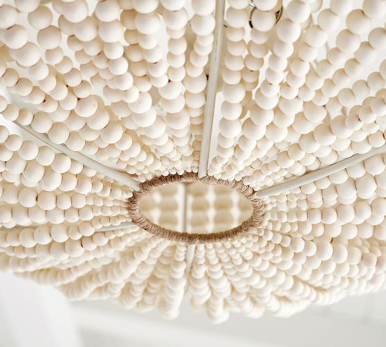 bristol wood bead chandelier